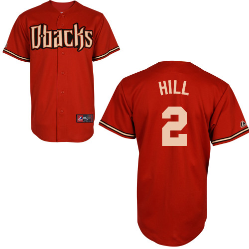 Aaron Hill #2 MLB Jersey-Arizona Diamondbacks Men's Authentic Alternate Orange Baseball Jersey